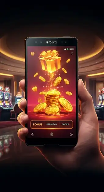 Een overzicht van mobiele bonussen en gratis spins aangeboden door Betsixty Casino via de app.