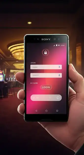 Close-up van een smartphone met de Casino Betsixty loginpagina, waarop velden voor e-mail, wachtwoord en Google-authenticatie duidelijk zichtbaar zijn
